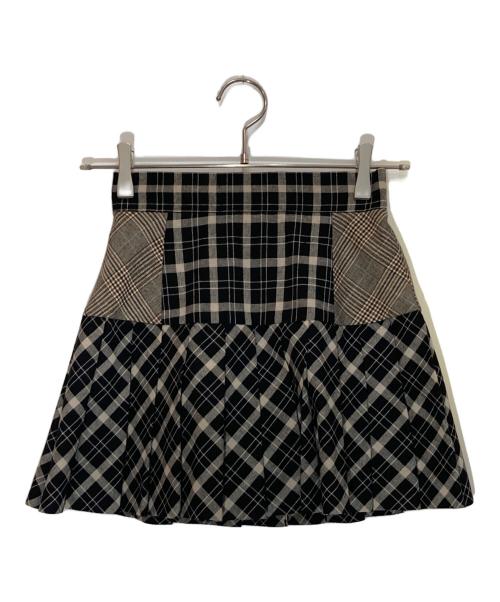 ANDMARY（アンドマリー）ANDMARY (アンドマリー) Coco check pleats skirt ブラック サイズ:Sの古着・服飾アイテム