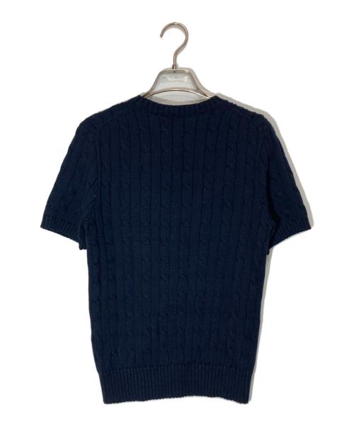 POLO RALPH LAUREN（ポロ・ラルフローレン）POLO RALPH LAUREN (ポロ・ラルフローレン) S/Sケーブルニット ネイビー サイズ:Ⅿの古着・服飾アイテム