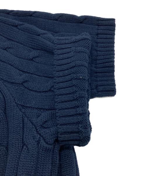 POLO RALPH LAUREN（ポロ・ラルフローレン）POLO RALPH LAUREN (ポロ・ラルフローレン) S/Sケーブルニット ネイビー サイズ:Ⅿの古着・服飾アイテム