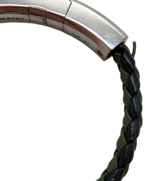 BVLGARI（ブルガリ）BVLGARI (ブルガリ) ブルガリ マン レザーブレスレット ブラック×カーキ サイズ:-の古着・服飾アイテム