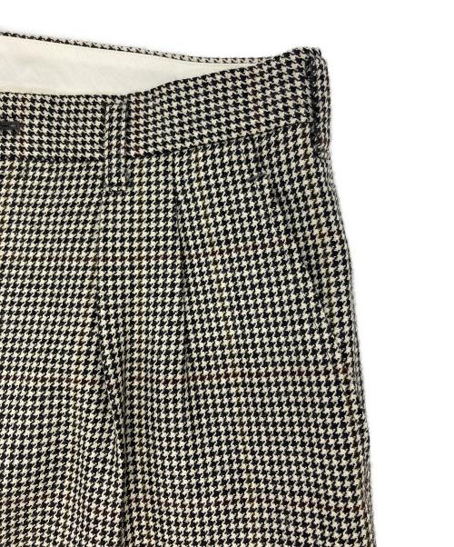 Christian Dior MONSIEUR（クリスチャンディオールムッシュ）Christian Dior MONSIEUR (クリスチャンディオールムッシュ) ウールタックパンツ ホワイト×ブラック サイズ:SIZE 79の古着・服飾アイテム