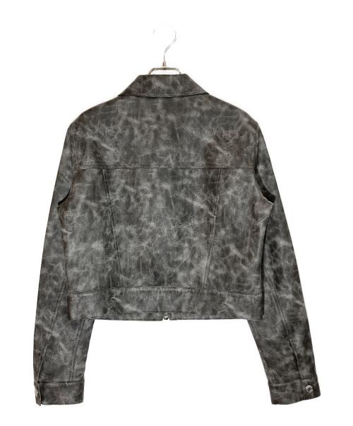 MICHAEL KORS（マイケル・コース）MICHAEL KORS (マイケル・コース) フロントジップ フォーレザー ジャケット グレー サイズ:SIZE Sの古着・服飾アイテム