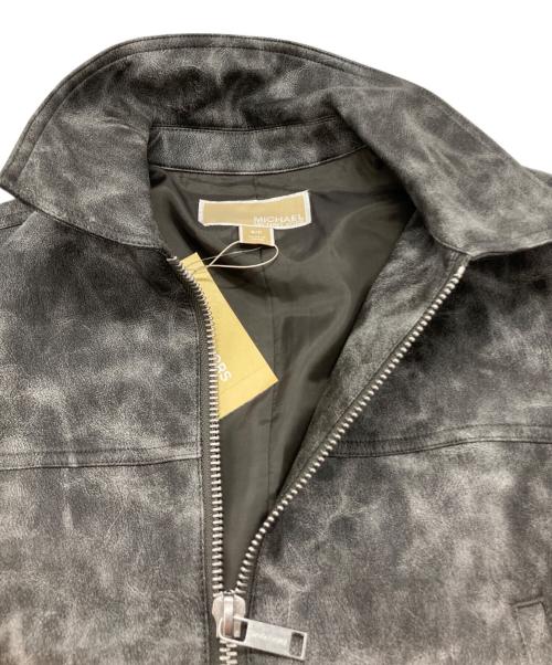 MICHAEL KORS（マイケル・コース）MICHAEL KORS (マイケル・コース) フロントジップ フォーレザー ジャケット グレー サイズ:SIZE Sの古着・服飾アイテム