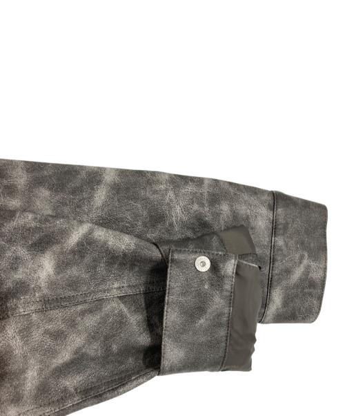 MICHAEL KORS（マイケル・コース）MICHAEL KORS (マイケル・コース) フロントジップ フォーレザー ジャケット グレー サイズ:SIZE Sの古着・服飾アイテム