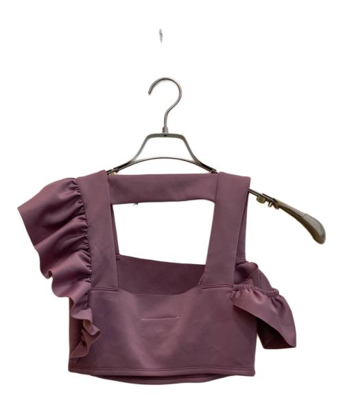 MM6 Maison Margiela（エムエムシックスメゾンマルジェラ）MM6 Maison Margiela (エムエムシックスメゾンマルジェラ) フリル ビスチェ ピンク サイズ:XSの古着・服飾アイテム