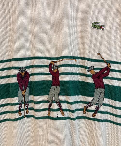 CHEMISE LACOSTE（シュミーズ ラコステ）CHEMISE LACOSTE (シュミーズ ラコステ) ゴルフ刺繍クルーネックスウェット アイボリー サイズ:6の古着・服飾アイテム