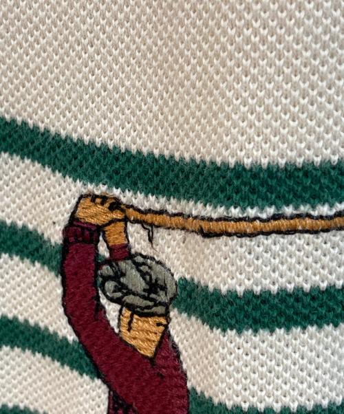 CHEMISE LACOSTE（シュミーズ ラコステ）CHEMISE LACOSTE (シュミーズ ラコステ) ゴルフ刺繍クルーネックスウェット アイボリー サイズ:6の古着・服飾アイテム