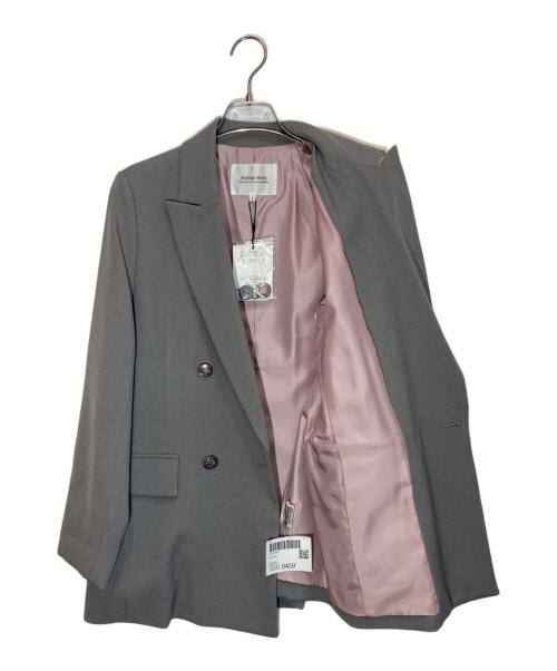 ARPEGE STORY（アルページュストーリー）ARPEGE STORY (アルページュストーリー) W釦テーラードジャケット グレー サイズ:SIZE 1の古着・服飾アイテム