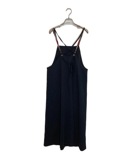BLUE LABEL CRESTBRIDGE（ブルーレーベルクレストブリッジ）BLUE LABEL CRESTBRIDGE (ブルーレーベルクレストブリッジ) キャミワンピース ブラック サイズ:38の古着・服飾アイテム