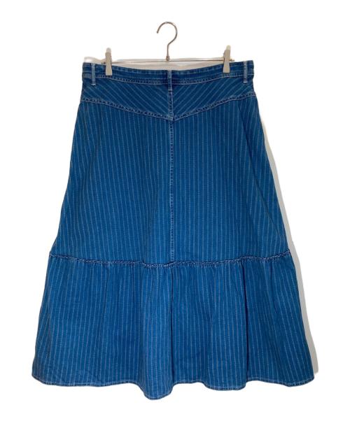 RRL（ダブルアールエル）RRL (ダブルアールエル) インディゴ ストライプド デニム スカート インディゴ サイズ:5の古着・服飾アイテム