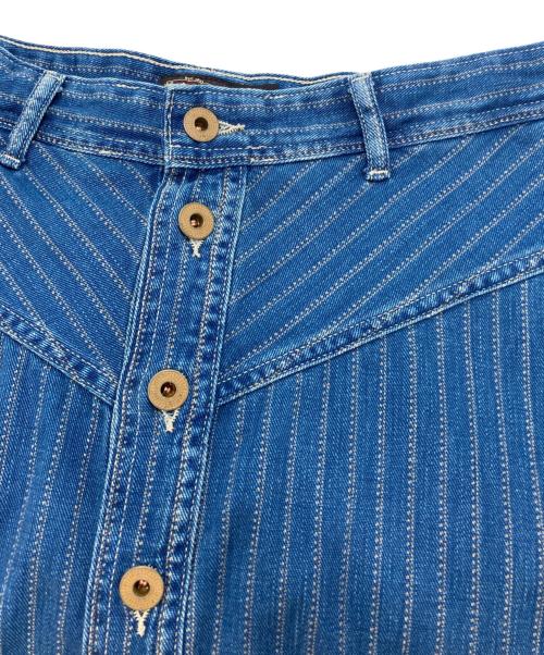RRL（ダブルアールエル）RRL (ダブルアールエル) インディゴ ストライプド デニム スカート インディゴ サイズ:5の古着・服飾アイテム