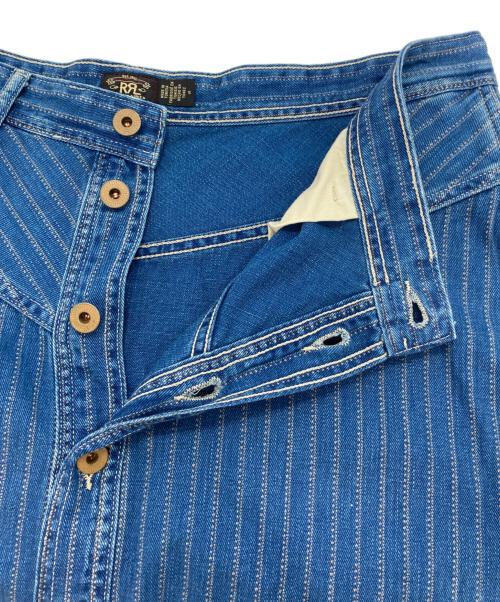 RRL（ダブルアールエル）RRL (ダブルアールエル) インディゴ ストライプド デニム スカート インディゴ サイズ:5の古着・服飾アイテム