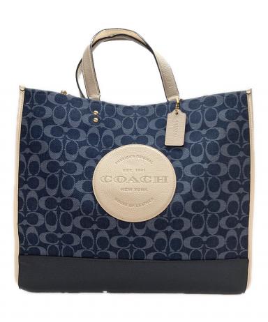 COACH シグネチャー トートバッグ 2way ネイビー専用♡ 中古・古着通販】COACH (コーチ) シグネチャー 2WAY トートバッグ
