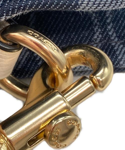 COACH（コーチ）COACH (コーチ) シグネチャー 2WAY トートバッグ ホワイト×ネイビー サイズ:-の古着・服飾アイテム