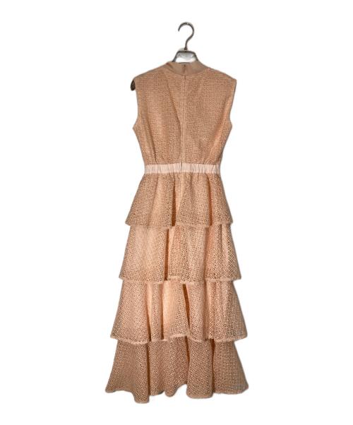 darich（ダーリッチ）Darich (ダーリッチ) レーシーティアードロングドレス ピンク サイズ:SIZE Free-Sの古着・服飾アイテム
