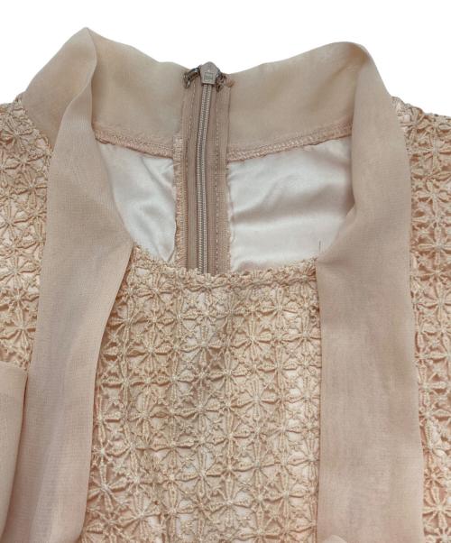 darich（ダーリッチ）Darich (ダーリッチ) レーシーティアードロングドレス ピンク サイズ:SIZE Free-Sの古着・服飾アイテム