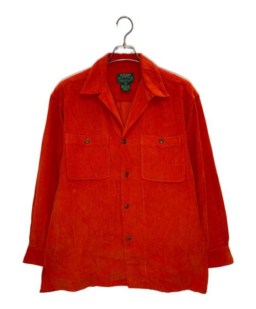 RALPH LAUREN COUNTRY（ラルフローレンカントリー）RALPH LAUREN COUNTRY (ラルフローレンカントリー) エルボーパッチコーデュロイオープンカラーシャツ オレンジ サイズ:SIZE Mの古着・服飾アイテム