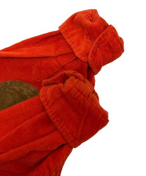 RALPH LAUREN COUNTRY（ラルフローレンカントリー）RALPH LAUREN COUNTRY (ラルフローレンカントリー) エルボーパッチコーデュロイオープンカラーシャツ オレンジ サイズ:SIZE Mの古着・服飾アイテム