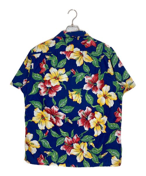 POLO RALPH LAUREN（ポロ・ラルフローレン）POLO RALPH LAUREN (ポロ・ラルフローレン) コットンナイロンアロハシャツ ブルー サイズ:Lの古着・服飾アイテム
