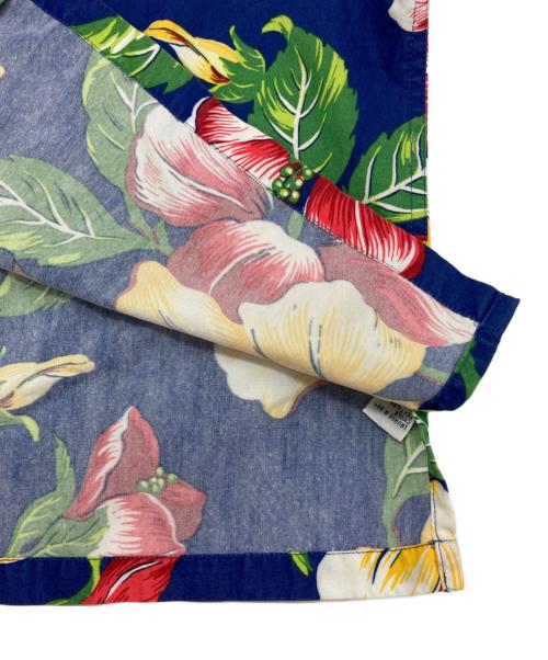 POLO RALPH LAUREN（ポロ・ラルフローレン）POLO RALPH LAUREN (ポロ・ラルフローレン) コットンナイロンアロハシャツ ブルー サイズ:Lの古着・服飾アイテム