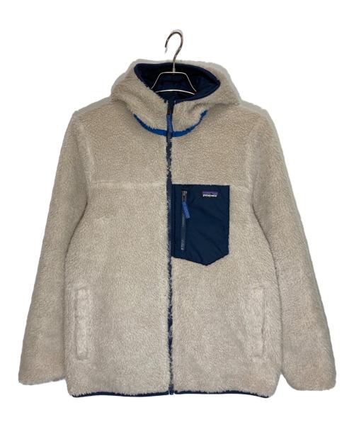 Patagonia（パタゴニア）Patagonia (パタゴニア) キッズ・リバーシブル・レディ・フレディ・フーディ ネイビー×ベージュ サイズ:SIZE XXLの古着・服飾アイテム
