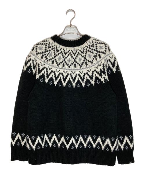 WIND AND SEA（ウィンダンシー）WIND AND SEA (ウィンダンシー) ノルディックセーター ブラック×ホワイト サイズ:SIZE Lの古着・服飾アイテム