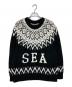WIND AND SEA（ウィンダンシー）の古着「ノルディックセーター」｜ブラック×ホワイト