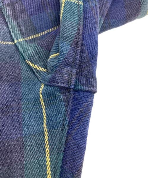 KAPITAL（キャピタル）KAPITAL (キャピタル) チェックフレアパンツ ネイビー×グリーン サイズ:29の古着・服飾アイテム