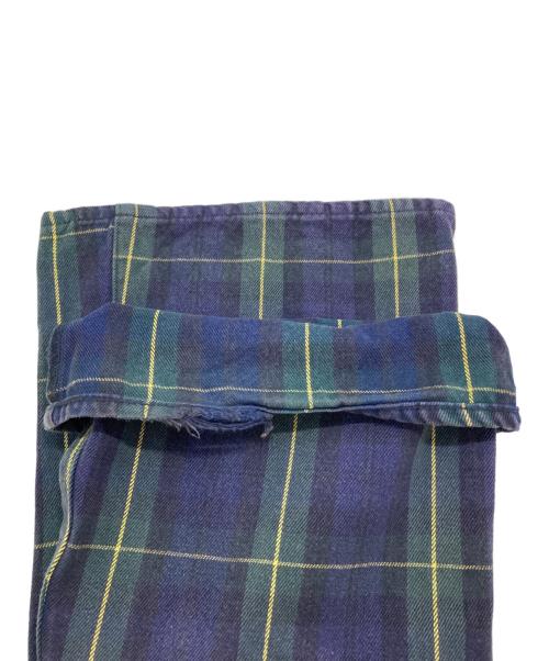 KAPITAL（キャピタル）KAPITAL (キャピタル) チェックフレアパンツ ネイビー×グリーン サイズ:29の古着・服飾アイテム