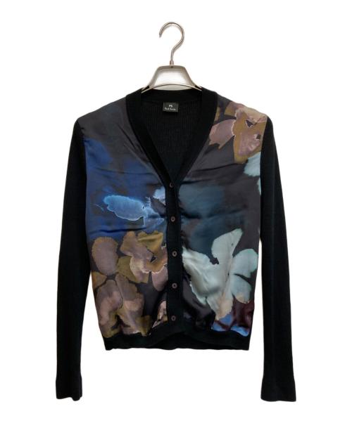 PAUL SMITH（ポールスミス）Paul Smith (ポールスミス) 総柄ニットカーディガン ブラック サイズ:Lの古着・服飾アイテム