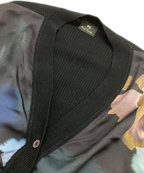 PAUL SMITH（ポールスミス）Paul Smith (ポールスミス) 総柄ニットカーディガン ブラック サイズ:Lの古着・服飾アイテム