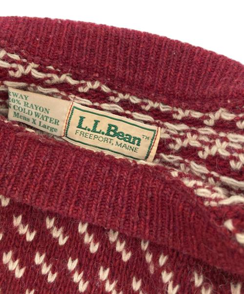 L.L.Bean（エルエルビーン）L.L.Bean (エルエルビーン) バーズアイニット ボルドー サイズ:XLの古着・服飾アイテム