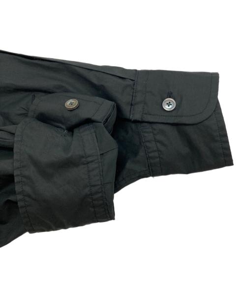 HAVERSACK（ハバーサック）HAVERSACK (ハバーサック) 比翼バンドカラーシャツワンピース ブラックの古着・服飾アイテム