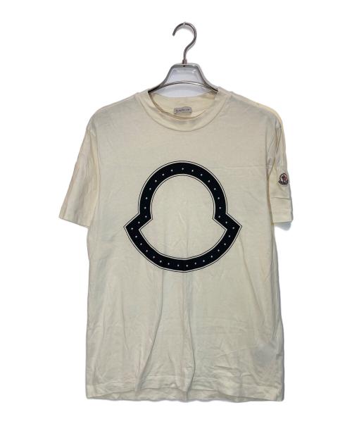 MONCLER（モンクレール）MONCLER (モンクレール) STUDS LOGO TEE ベージュ サイズ:Sの古着・服飾アイテム