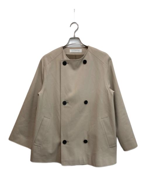 GALERIE VIE（ギャルリーヴィー）GALERIE VIE (ギャルリーヴィー) コットンウールギャバジン カラーレスショートコート アイボリー サイズ:SIZE Freeの古着・服飾アイテム