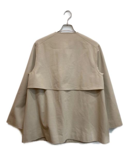 GALERIE VIE（ギャルリーヴィー）GALERIE VIE (ギャルリーヴィー) コットンウールギャバジン カラーレスショートコート アイボリー サイズ:SIZE Freeの古着・服飾アイテム