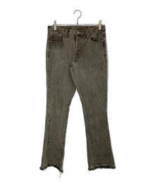 mnml（ミニマル）の古着「フレアデニムパンツ」｜ブラック