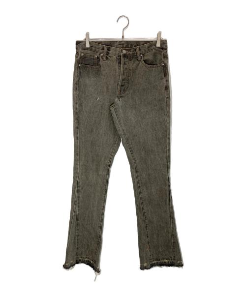 mnml（ミニマル）MNML (ミニマル) フレアデニムパンツ ブラック サイズ:30の古着・服飾アイテム