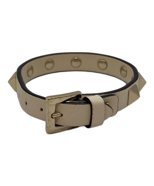 VALENTINO（ヴァレンティノ）VALENTINO (ヴァレンティノ) ロックスタッズ ブレスレット アイボリー サイズ:-の古着・服飾アイテム