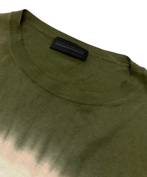 DIESEL Black Gold（ディーゼル ブラック ゴールド）DIESEL BLACK GOLD (ディーゼル ブラック ゴールド) グラデーションニット カーキ×ピンク サイズ:Lの古着・服飾アイテム