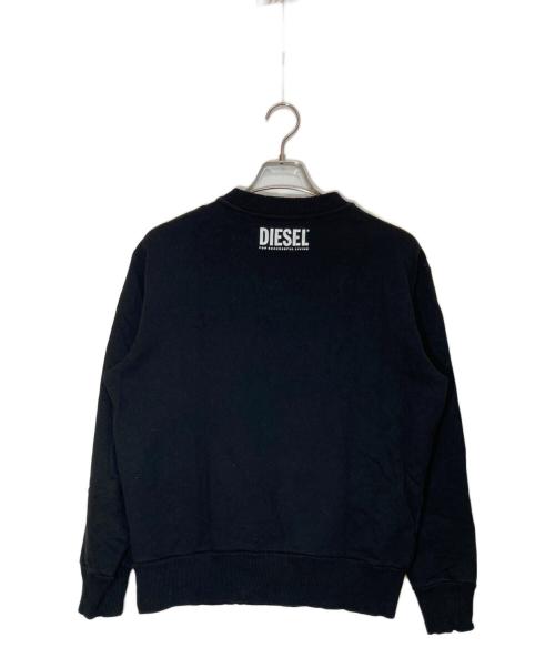 DIESEL（ディーゼル）DIESEL (ディーゼル) STENCH蜘蛛刺繍プリントスウェット ブラック サイズ:XSの古着・服飾アイテム