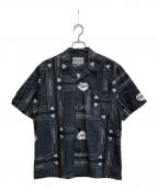 Carhartt WIPカーハート ワーク イン プログレス）の古着「S/S HEART BANDANA SHIRT」｜ブラック