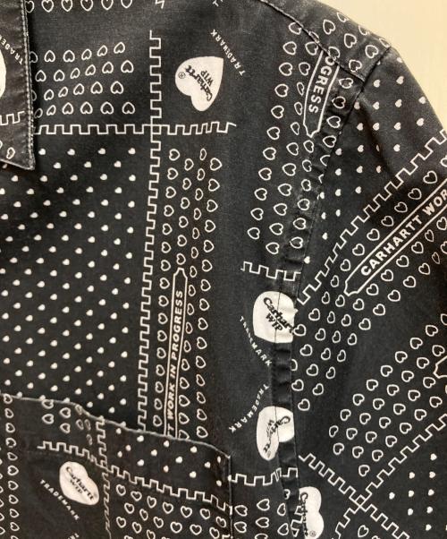 Carhartt WIP（カーハート ワーク イン プログレス）CARHARTT WIP (カーハート ワーク イン プログレス) S/S HEART BANDANA SHIRT ブラック サイズ:Ⅿの古着・服飾アイテム