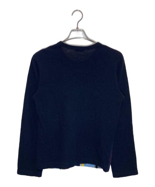 COMME des GARCONS HOMME PLUS（コムデギャルソンオムプリュス）COMME des GARCONS HOMME PLUS (コムデギャルソンオムプリュス) ウールナイロンデザインニット ネイビー サイズ:-の古着・服飾アイテム