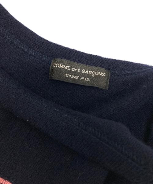 COMME des GARCONS HOMME PLUS（コムデギャルソンオムプリュス）COMME des GARCONS HOMME PLUS (コムデギャルソンオムプリュス) ウールナイロンデザインニット ネイビー サイズ:-の古着・服飾アイテム