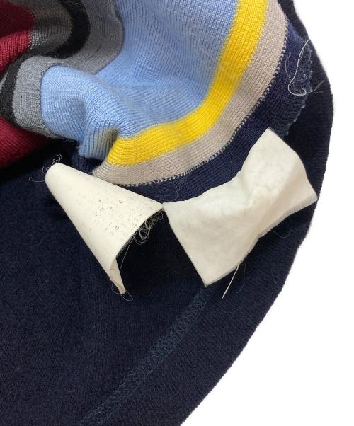 COMME des GARCONS HOMME PLUS（コムデギャルソンオムプリュス）COMME des GARCONS HOMME PLUS (コムデギャルソンオムプリュス) ウールナイロンデザインニット ネイビー サイズ:-の古着・服飾アイテム