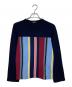 COMME des GARCONS HOMME PLUS（コムデギャルソンオムプリュス）の古着「ウールナイロンデザインニット」｜ネイビー