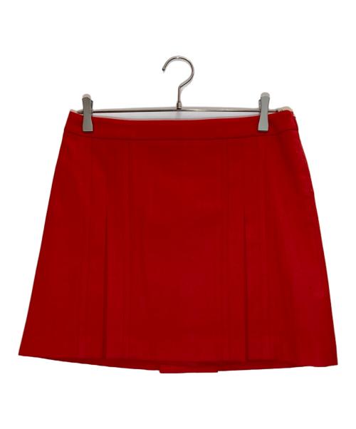 VERSUS VERSACE（ヴェルサス ヴェルサーチェ）VERSUS VERSACE (ヴェルサス ヴェルサーチェ) ウールミニスカート レッド サイズ:SIZE 26/40の古着・服飾アイテム