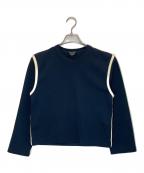 COMME des GARCONS HOMME PLUSコムデギャルソンオムプリュス）の古着「パイピングショートカットソー」｜ネイビー