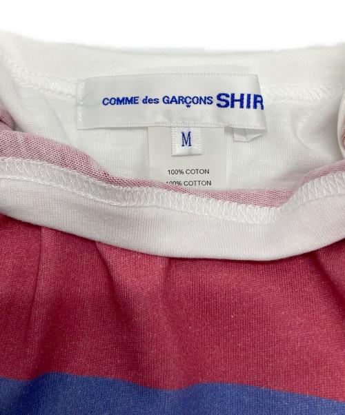 COMME des GARCONS SHIRT（コムデギャルソンシャツ）COMME des GARCONS SHIRT (コムデギャルソンシャツ) 切替マルチボーダーTシャツ マルチカラー サイズ:SIZE Mの古着・服飾アイテム